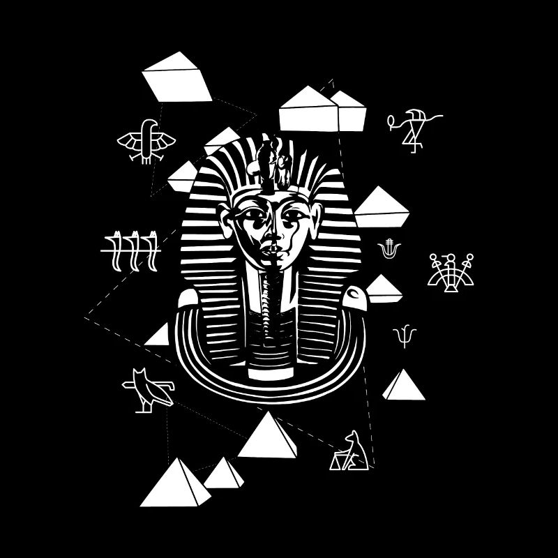 Ancient Egyptian symbols pharaoh and hieroglyphs