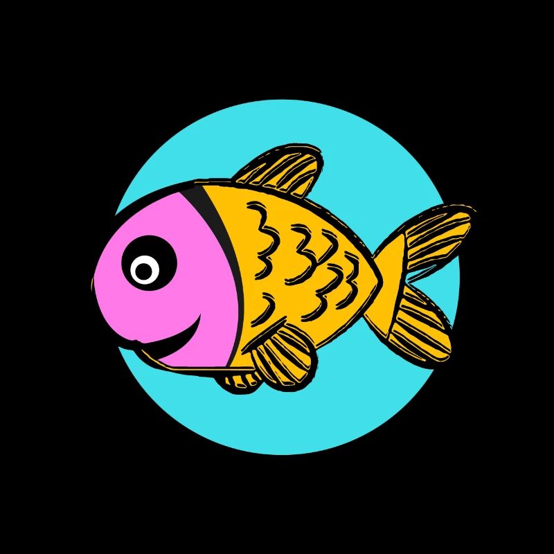 Colorful comic fish
