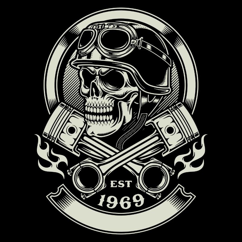 Skull biker - EST 1969