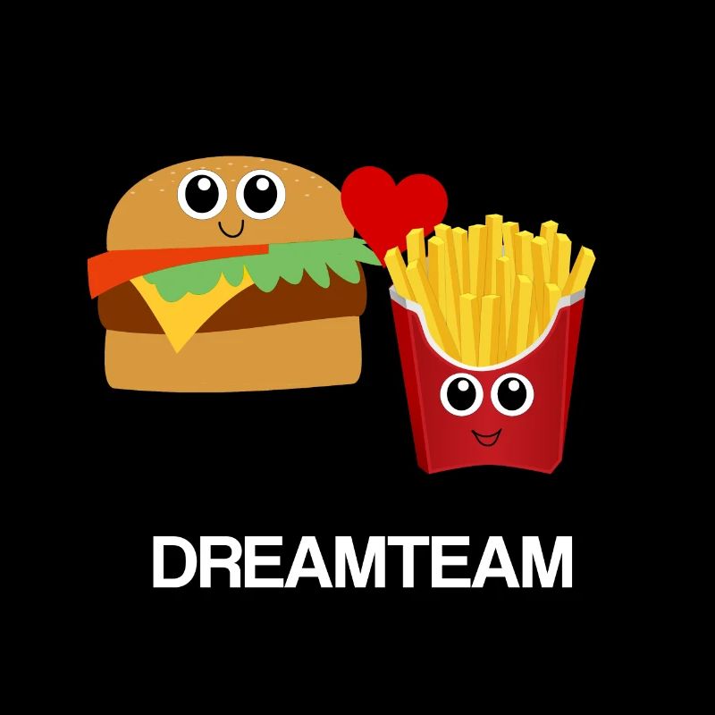 Burger Pommes Fast Food Dreamteam Geschenkidee