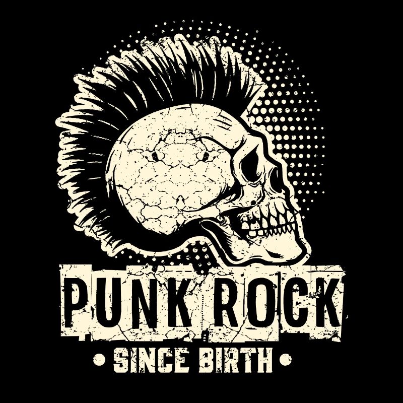 Punk Music Retro Punk Rock Skull Gift 1