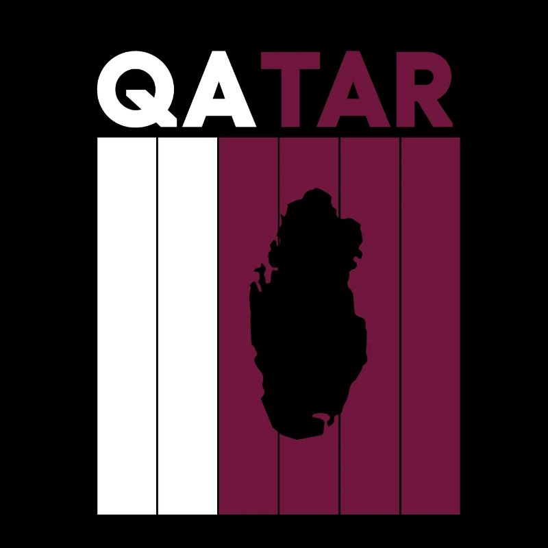 Qatar border and flag