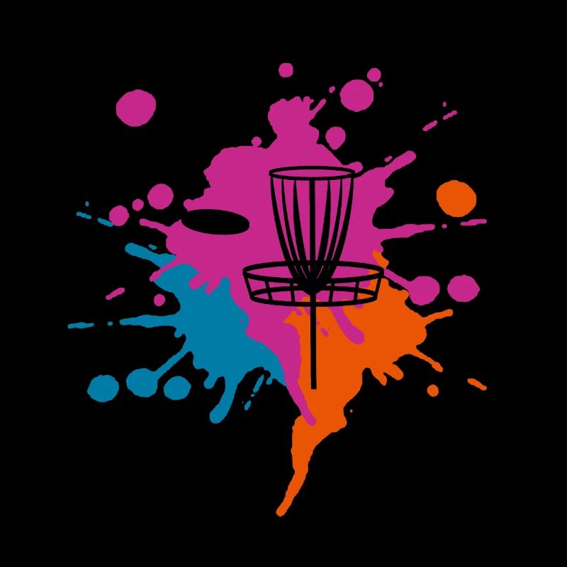 Frisbee-Golf Farbiger Klecks