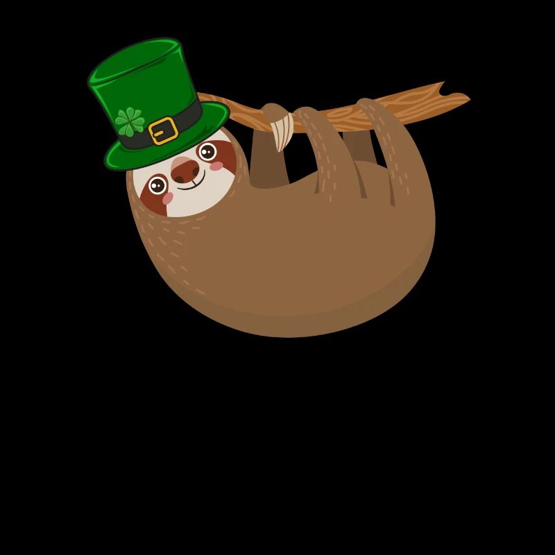 Faultier St Patricks Day Kobold Hut