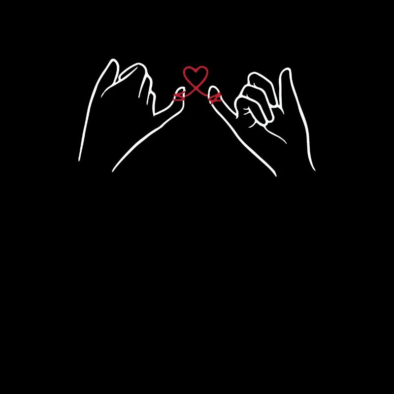 Zwei Hände mit Herz Schleife, Valentinstag, Liebe
