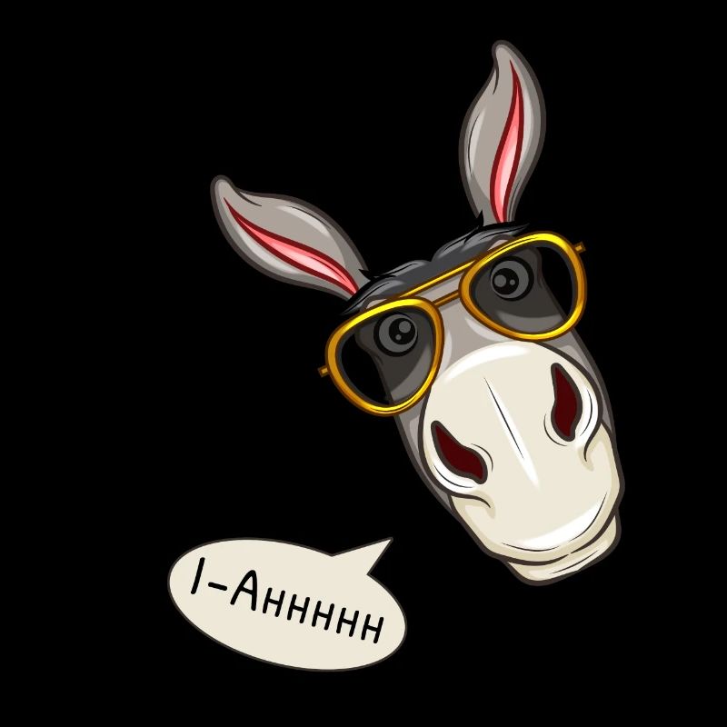 Esel mit Sonnenbrille