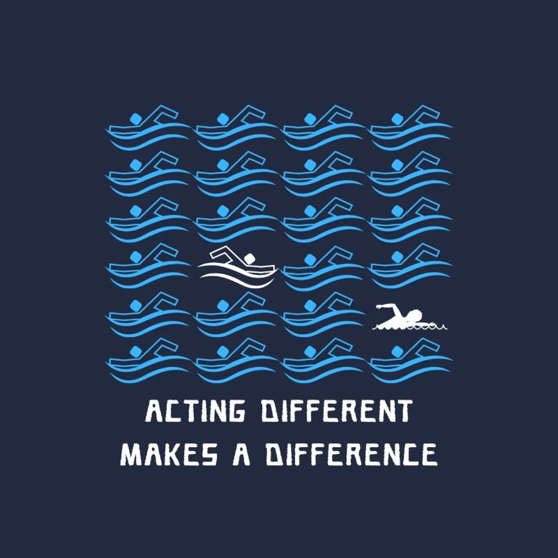 Acting different makes a difference, swimming, swim