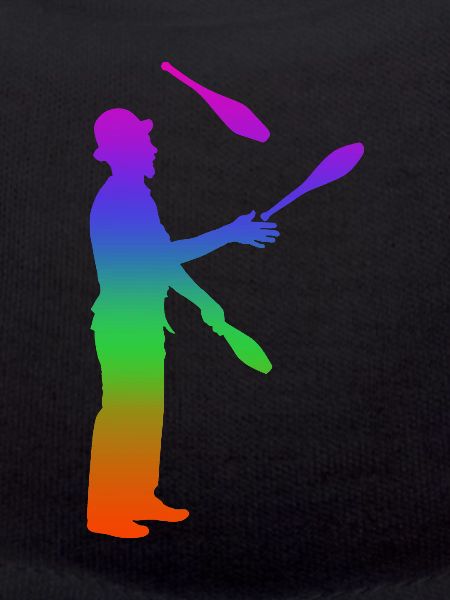 Juggle rainbow silhuette