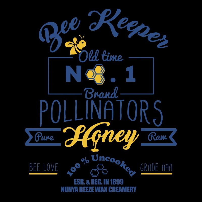 Bee Keepers Pollinators Honey Farmer Bottle Label