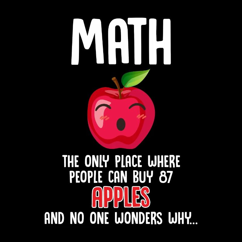 Math humor apple calculation mathematician funny