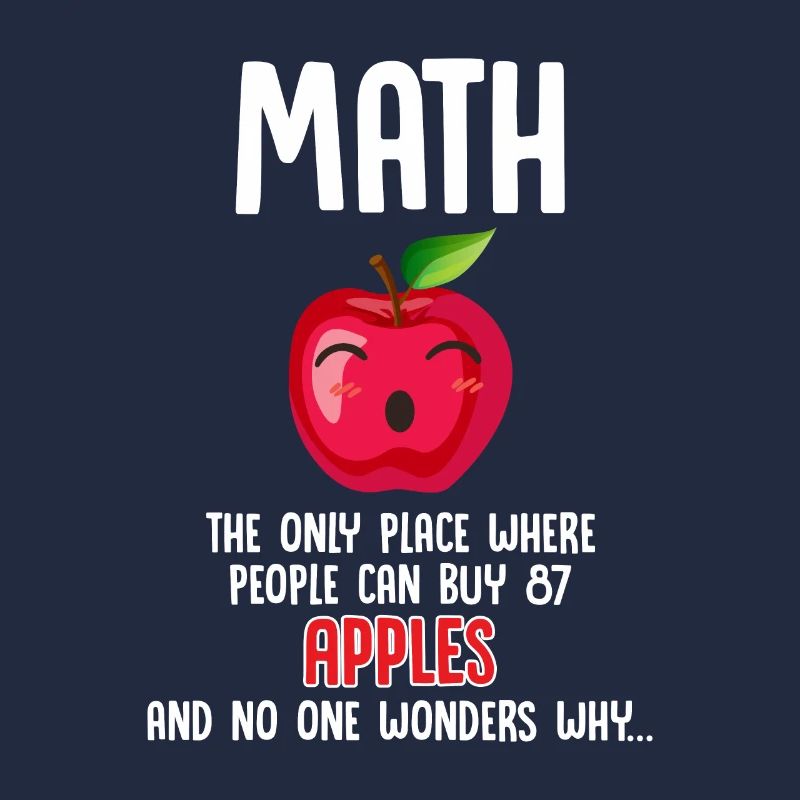 Math humor apple calculation mathematician funny