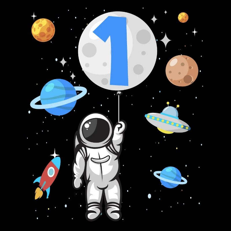 Astronaute fusée 1e anniversaire de l’espace 1 an OVNI