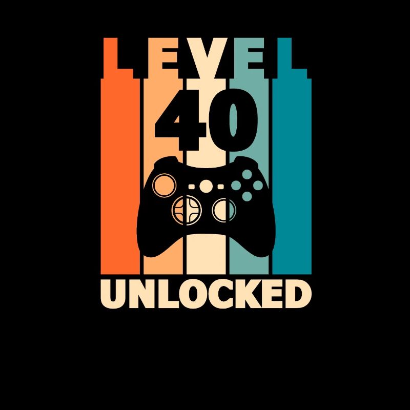 40. Geburtstag Gamer Level 40 Zocker Geschenk