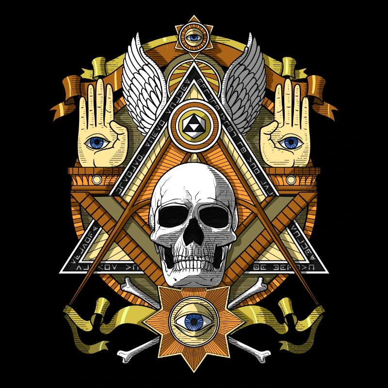 Masonic Illuminati Skull