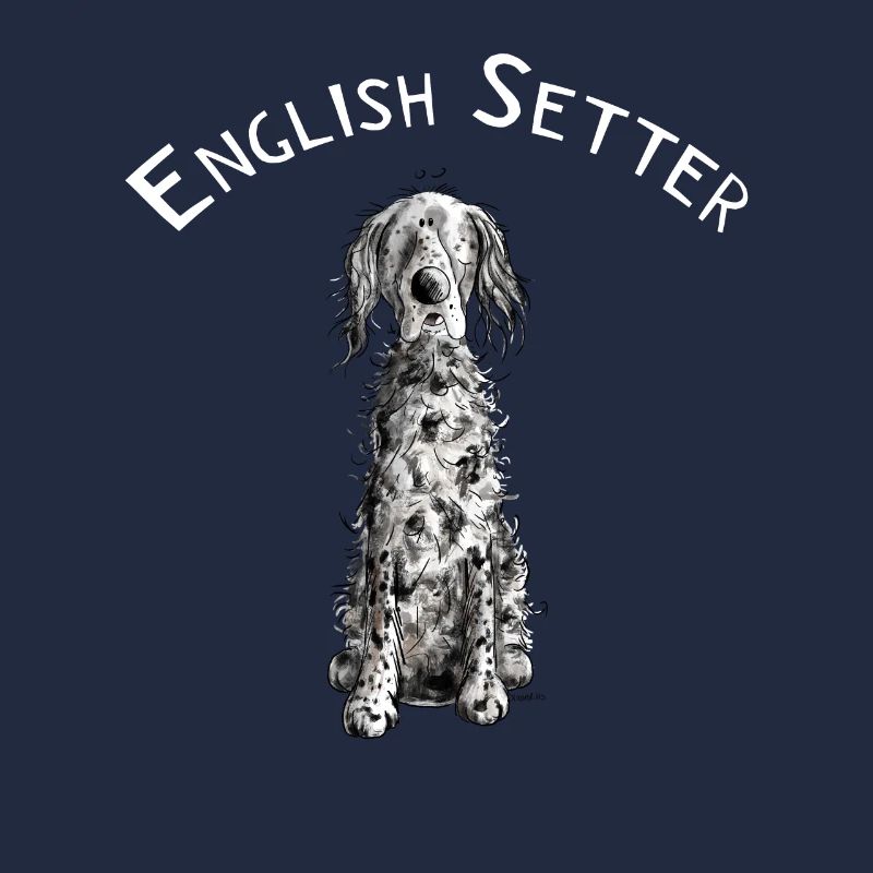 Drolliger Englischer Setter I Hunde Comic Geschenk