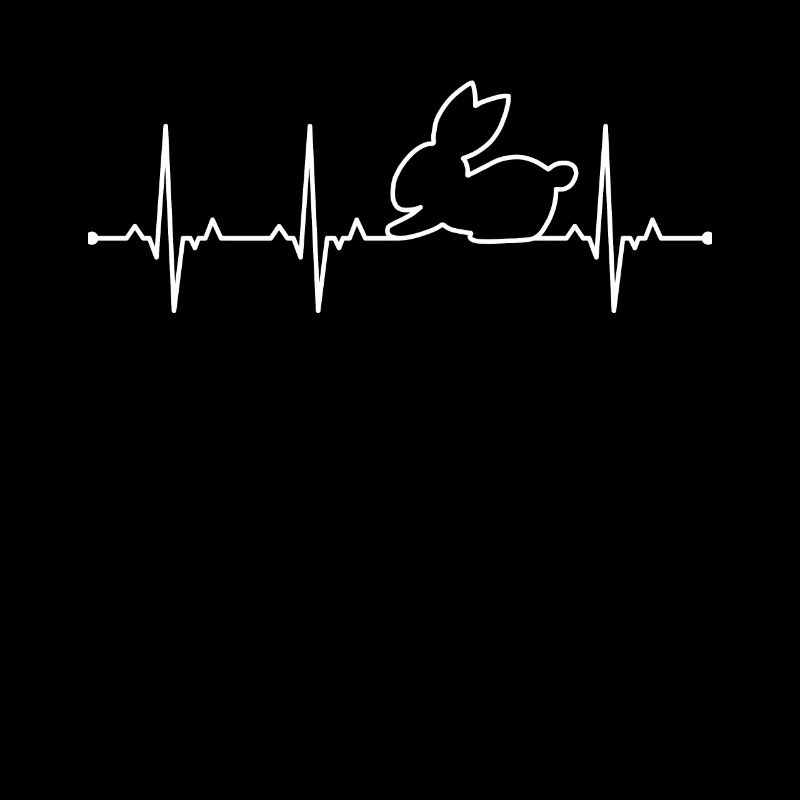 Easter bunny heartbeat design