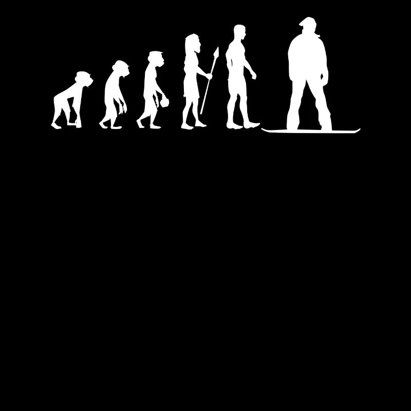 Chemise de snowboard drôle rétro évolution de