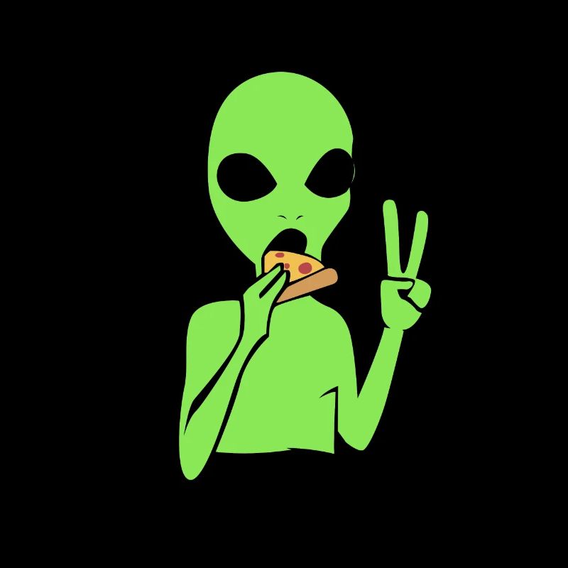 Alien Pizza Ufo Ausserirdischer Geschenk