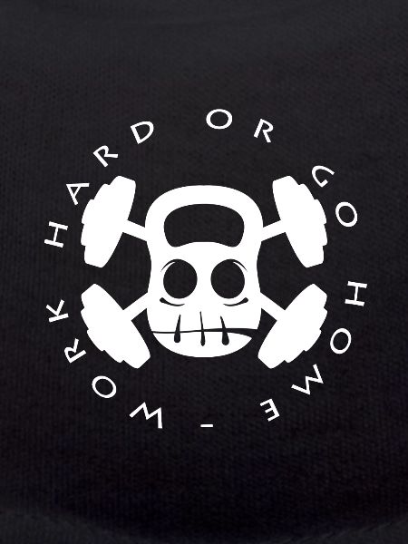 Dumbbell Skull Strength Motif