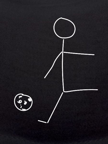 Strichmaennchen fussball white