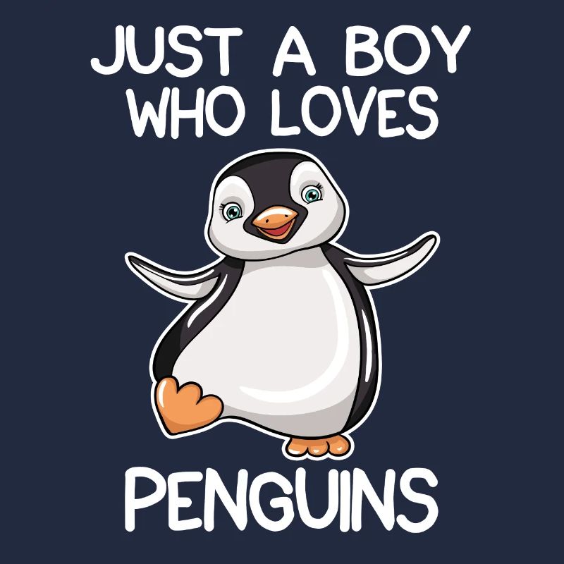Nur ein Junge, der Pinguine liebt