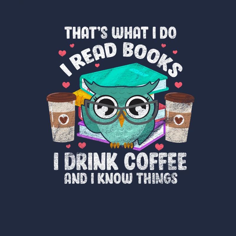 Kaffee Koffein Lesen Bücher Buch Eule Geschenk