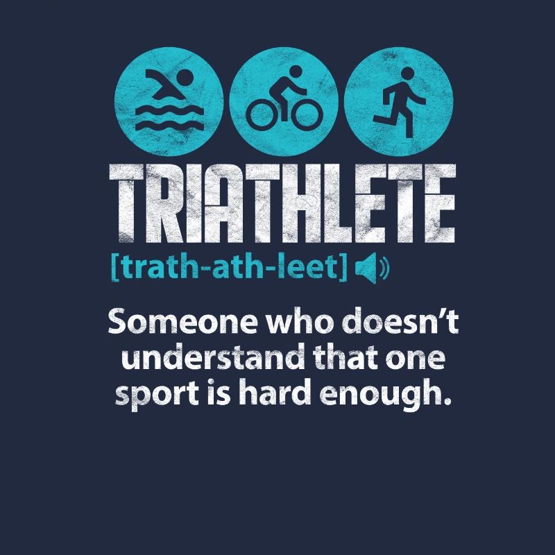 Triathlon triathlète en cours d'exécution cadeau de natation