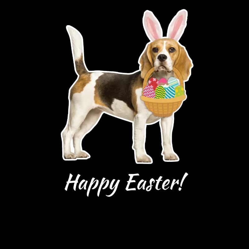 Chien Beagle de Pâques avec des oreilles de lapin
