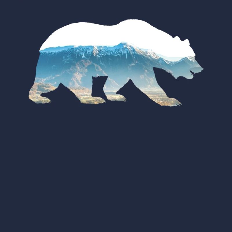Umweltschutz Bear trees mountains stay wild