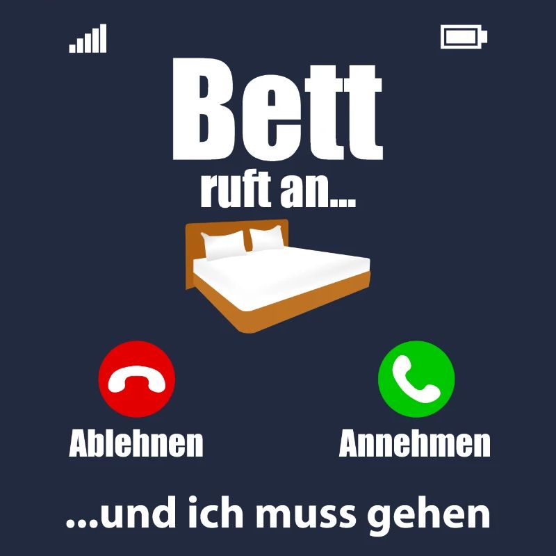 Bett Ruft An Lustiger Spruch Schlafen Geschenk