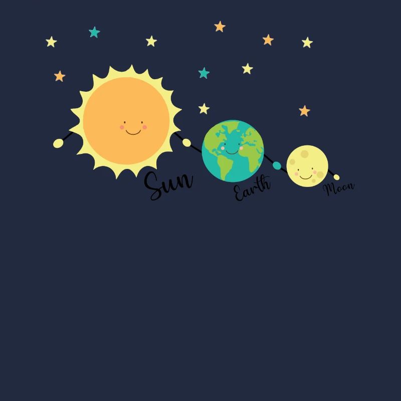 Planète amis soleil terre lune