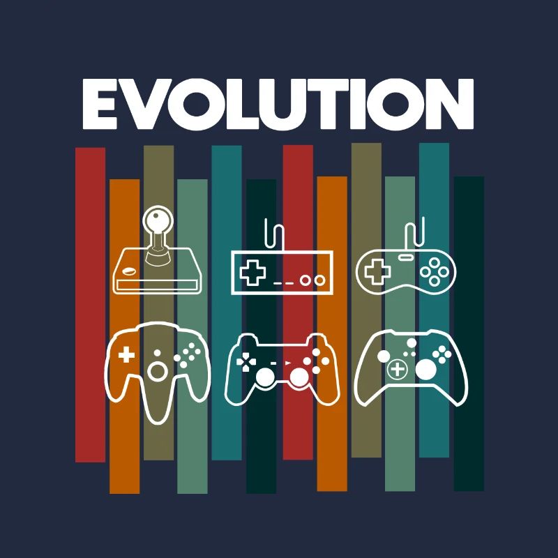 Retro evolution gamer nerd funny saying