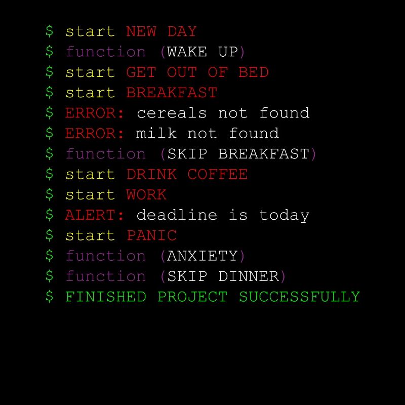 Méthode de fonction de code de blague du programmeur