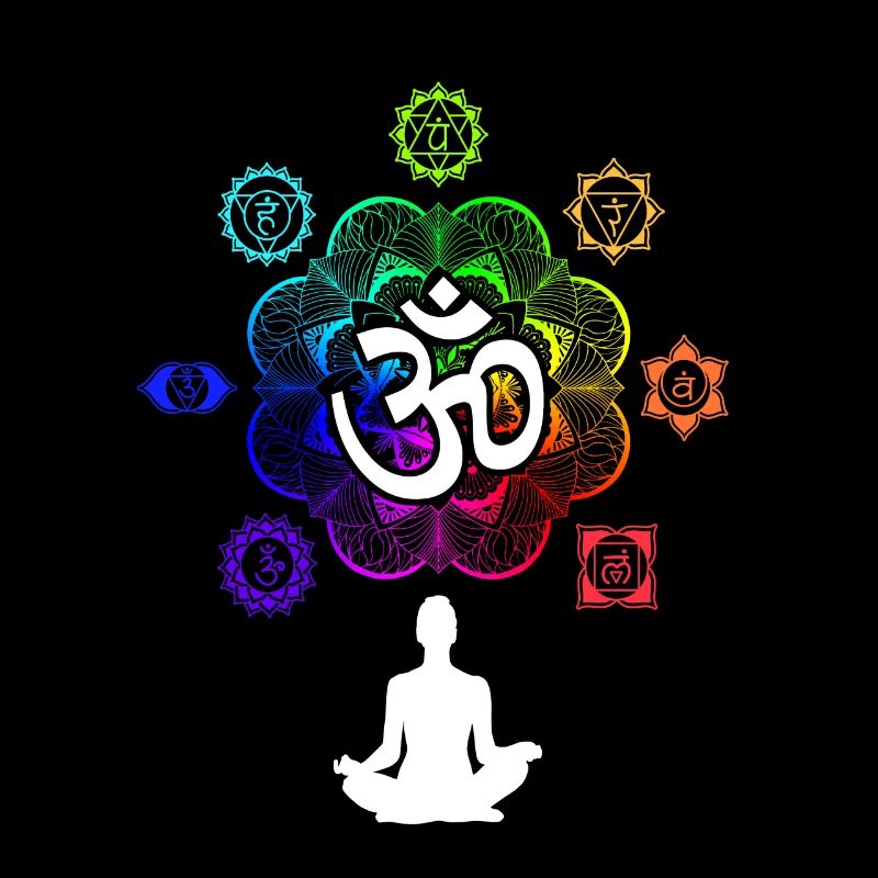 Symboles de chakra de méditation Les sept chakras