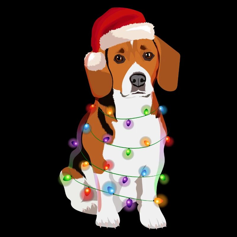 Guirlande lumineuse Noël chien Beagle