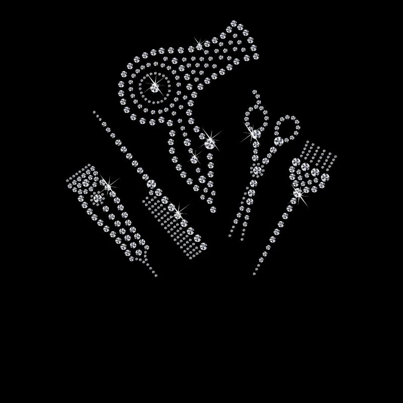 Coiffeur coiffeur tablier strass peigne ciseaux H