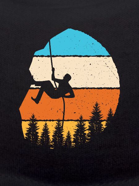 Rock climber climbing bouldering