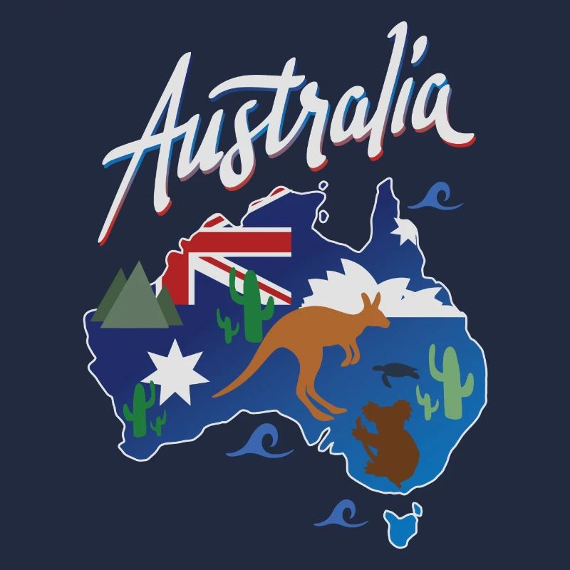 Voyage Australie Fun Aussie Map Gift Design Idea