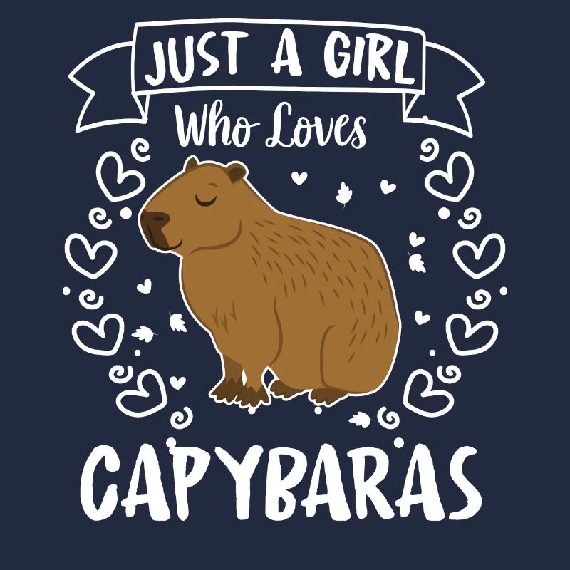 Nur ein Mädchen, das Capybaras süße Capybara liebt