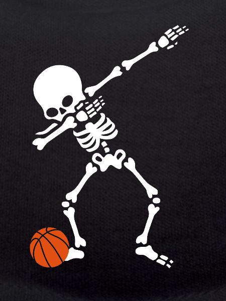 Dabbender skeleton basketball player