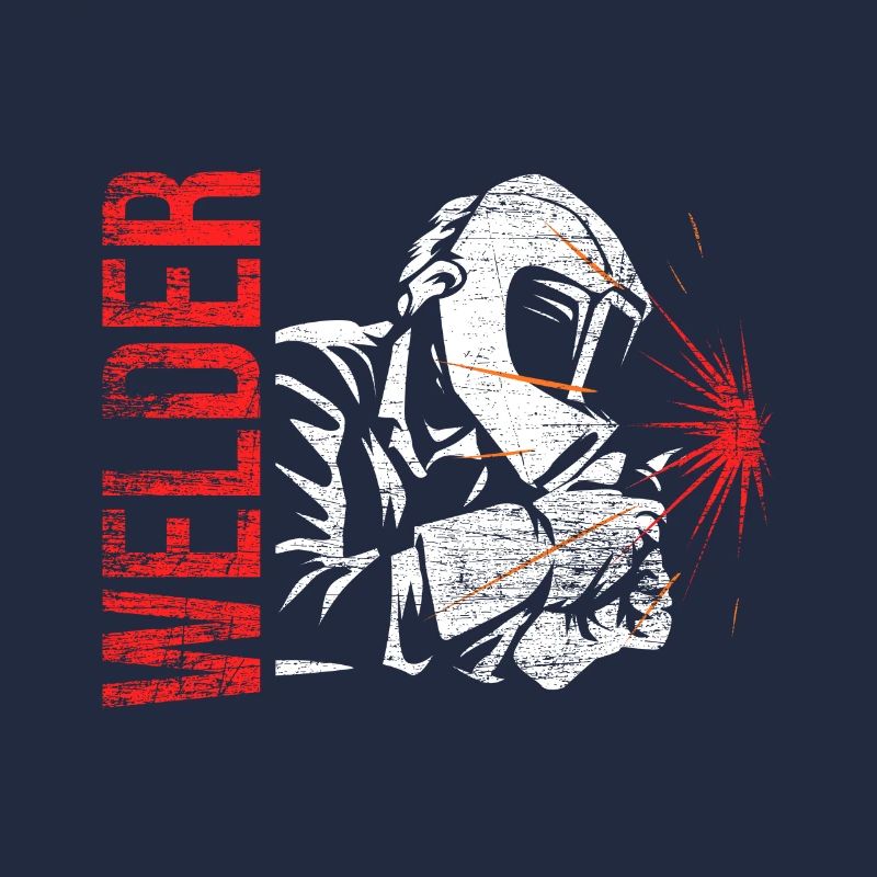 Profession welder welding
