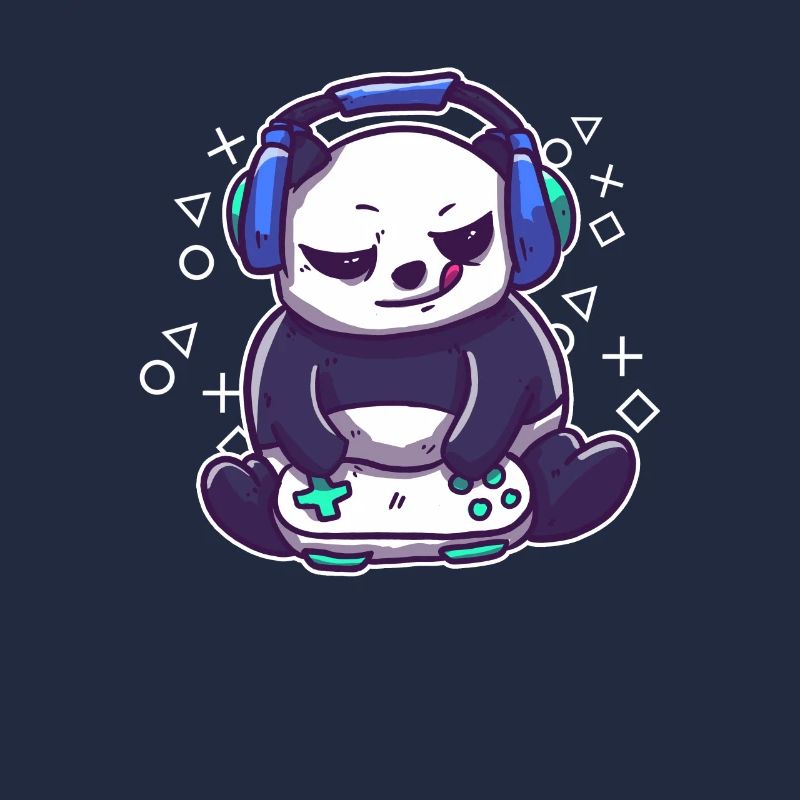 Cute Gaming Panda – Gift for Gamers