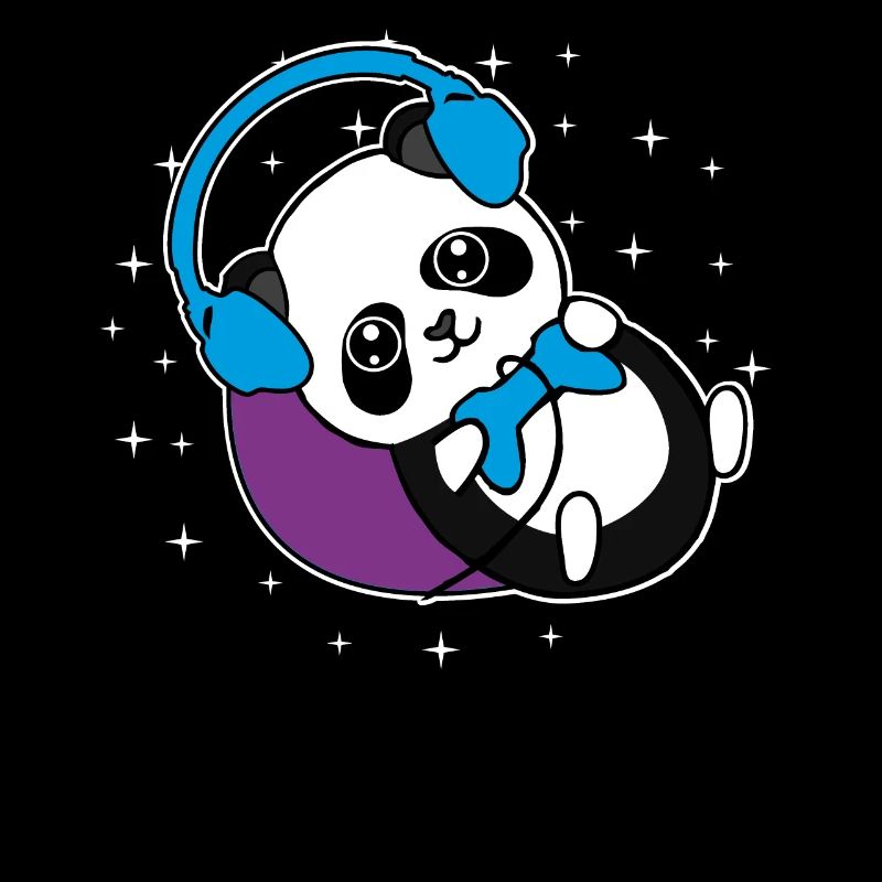 Panda Gamer Pandabär Zocker Geschenkidee