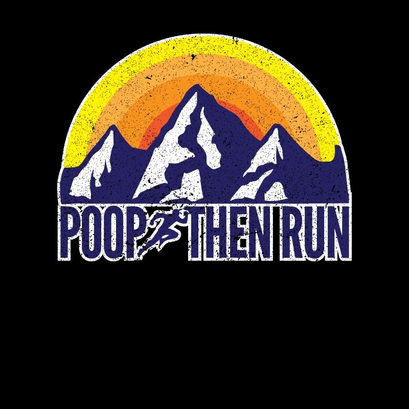 Merde puis exécutez Funny Trail Running