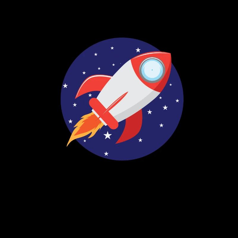 Fusée avec étoiles