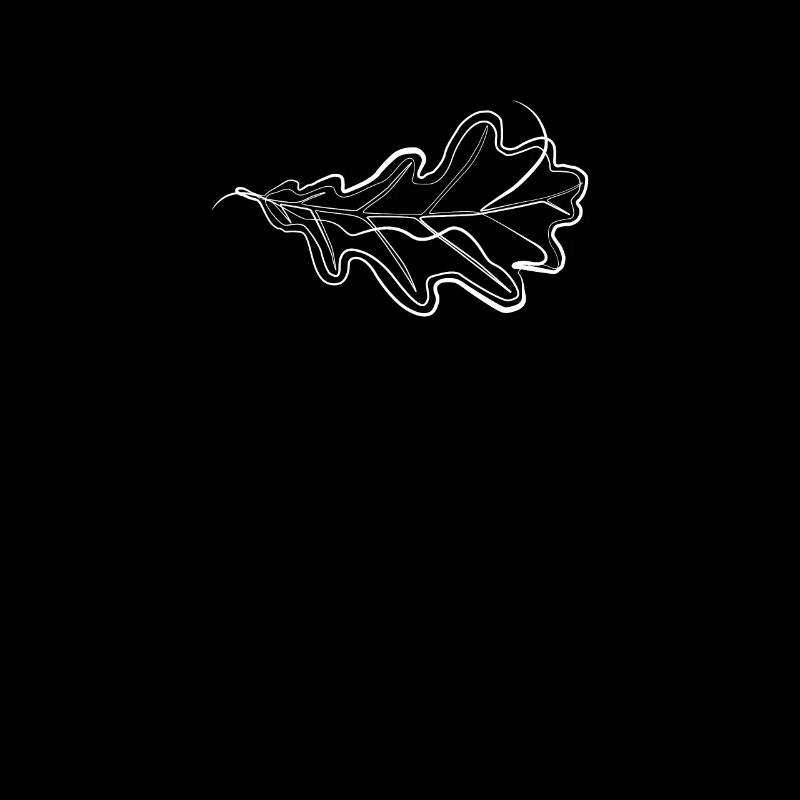 Oak leaf - one line drawing