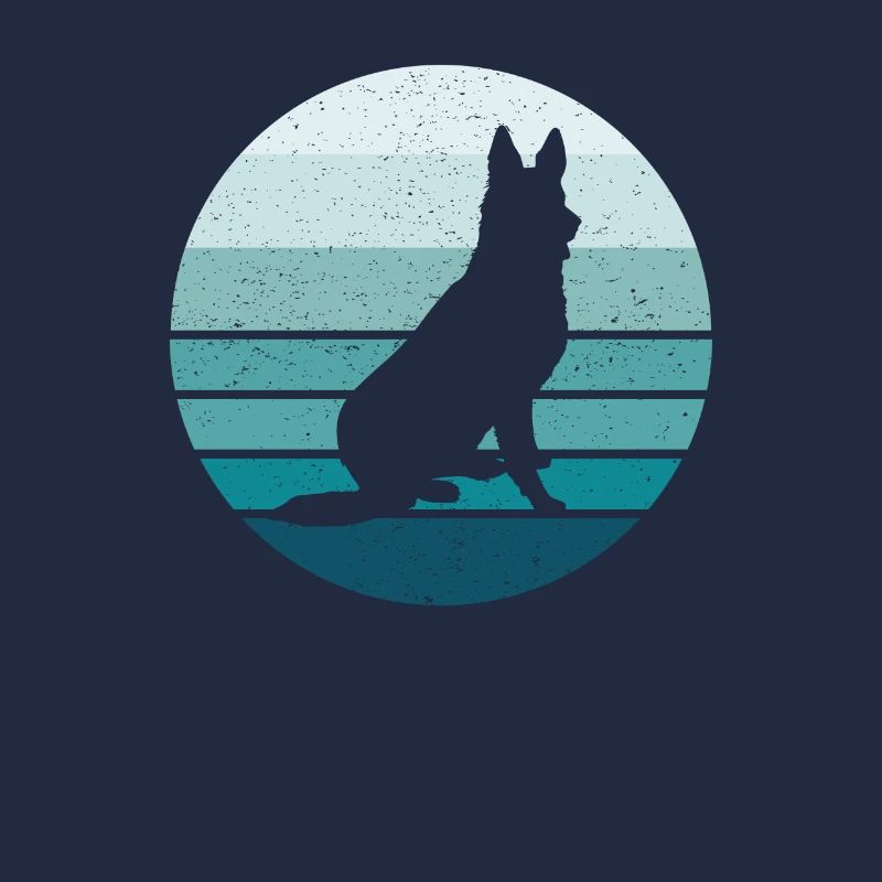 German Shepherd - Retro, Vintage Style