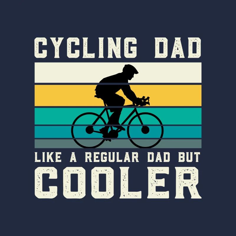 Radfahrender Papa