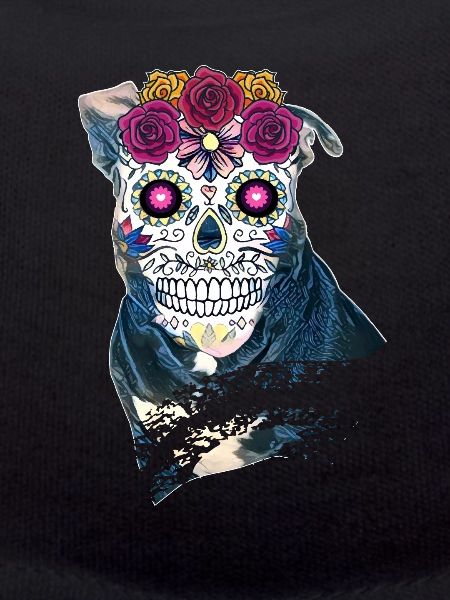 Pitbull Sugar skull - Halloween