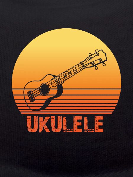 Ukulele Sun Silhouette